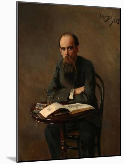 Portrait of the Painter Yefim Yefimovich Volkov (1844-192), 1885-Nikolai Dmitrievich Kuznetsov-Mounted Giclee Print