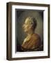 Portrait of the Philosopher Montesquieu after Jacques Antoine Dassiers-null-Framed Giclee Print