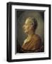 Portrait of the Philosopher Montesquieu after Jacques Antoine Dassiers-null-Framed Giclee Print