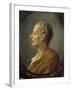 Portrait of the Philosopher Montesquieu after Jacques Antoine Dassiers-null-Framed Giclee Print