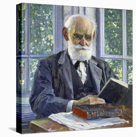 Portrait of the Physiologist, Psychologist, and Physician Ivan P. Pavlov, (1849-193), 1930-Mikhail Vasilyevich Nesterov-Stretched Canvas