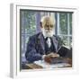 Portrait of the Physiologist, Psychologist, and Physician Ivan P. Pavlov, (1849-193), 1930-Mikhail Vasilyevich Nesterov-Framed Giclee Print