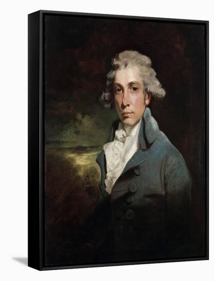 Portrait of the Playwright and Whig Statesman Richard Brinsley Sheridan, (1751-181)-John Hoppner-Framed Stretched Canvas