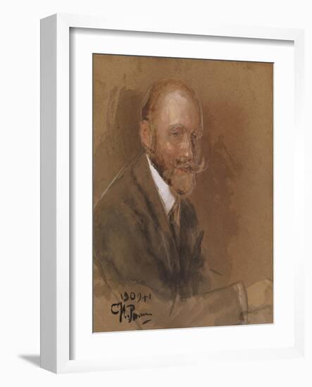 Portrait of the Playwright Prince Vladimir Vladimirovich Bariatinsky (1874-194)-Ilya Yefimovich Repin-Framed Giclee Print