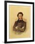 Portrait of the Poet Aleksandr Sergeevich Pushkin-Pyotr Fyodorovich Sokolov-Framed Giclee Print