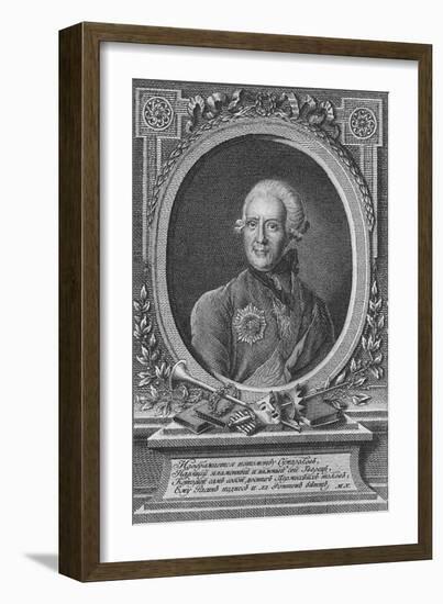 Portrait of the Poet Alexander Sumarokov (1717-177), Late 18th Century-James Walker-Framed Giclee Print