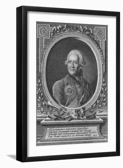Portrait of the Poet Alexander Sumarokov (1717-177), Late 18th Century-James Walker-Framed Giclee Print