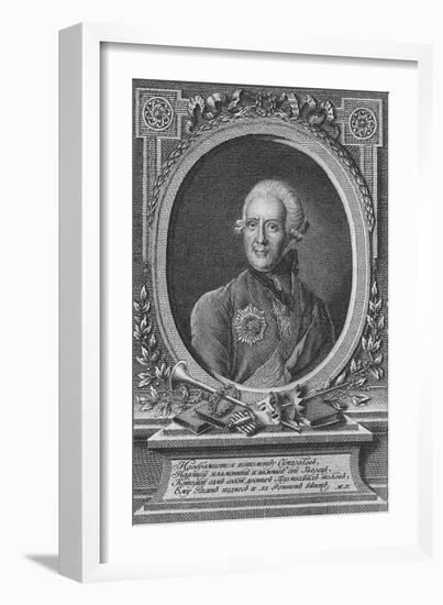 Portrait of the Poet Alexander Sumarokov (1717-177), Late 18th Century-James Walker-Framed Giclee Print