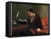 Portrait of the Poet Charles Baudelaire - Oil on Canvas, 1847-Gustave Courbet-Framed Stretched Canvas