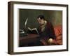 Portrait of the Poet Charles Baudelaire - Oil on Canvas, 1847-Gustave Courbet-Framed Giclee Print