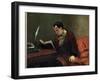 Portrait of the Poet Charles Baudelaire - Oil on Canvas, 1847-Gustave Courbet-Framed Giclee Print