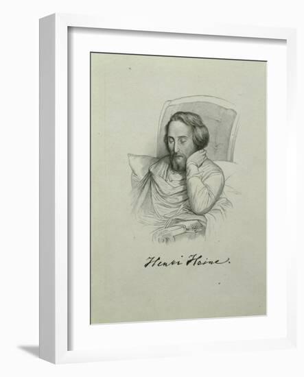 Portrait of the Poet Heinrich Heine (1797-185), 1851-Charles Gleyre-Framed Giclee Print