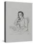 Portrait of the Poet Heinrich Heine (1797-185) after Franz Kugler from 1829, 1854-Eduard Mandel-Stretched Canvas