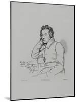 Portrait of the Poet Heinrich Heine (1797-185) after Franz Kugler from 1829, 1854-Eduard Mandel-Mounted Giclee Print