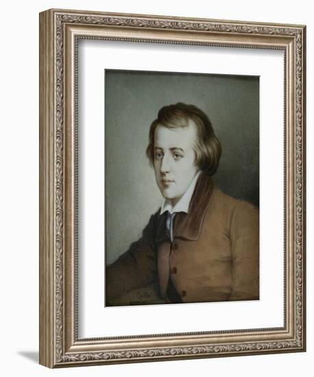 Portrait of the Poet Heinrich Heine (1797-185), Ca 1825-null-Framed Giclee Print