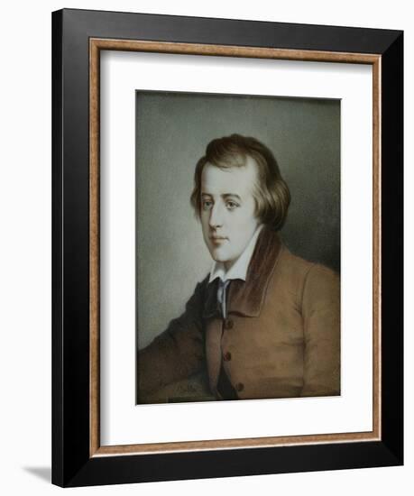 Portrait of the Poet Heinrich Heine (1797-185), Ca 1825-null-Framed Giclee Print