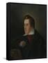 Portrait of the Poet Heinrich Heine (1797-185)-Moritz Daniel Oppenheim-Framed Stretched Canvas