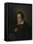 Portrait of the Poet Heinrich Heine (1797-185)-Moritz Daniel Oppenheim-Framed Stretched Canvas