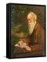 Portrait of the poet Henry Wadsworth Longfellow (1807-1882)-null-Framed Stretched Canvas