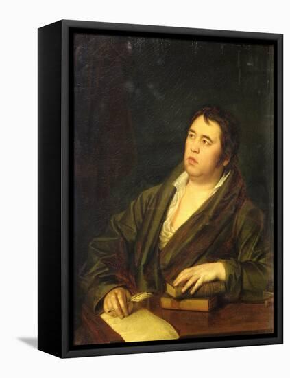 Portrait of the Poet Ivan A. Krylov, 1812-Roman Maximovich Volkov-Framed Stretched Canvas