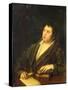 Portrait of the Poet Ivan A. Krylov, 1812-Roman Maximovich Volkov-Stretched Canvas