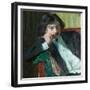 Portrait of the Poet Janko Lavrin (1887-198), 1909-Boris Michaylovich Kustodiev-Framed Giclee Print