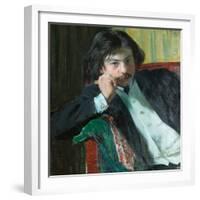 Portrait of the Poet Janko Lavrin (1887-198), 1909-Boris Michaylovich Kustodiev-Framed Giclee Print