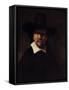 Portrait of the Poet Jeremias De Decker, C1666-Rembrandt van Rijn-Framed Stretched Canvas