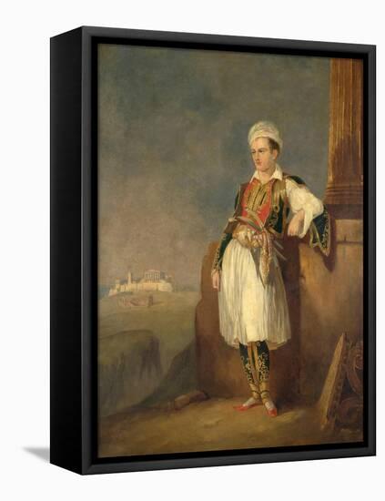 Portrait of the Poet Lord George Noel Byron (1788-182), 1830-null-Framed Stretched Canvas