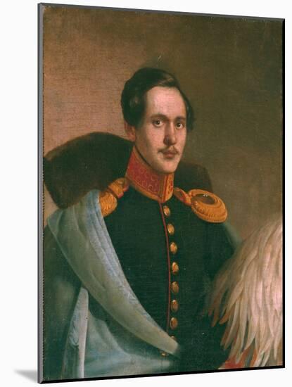 Portrait of the Poet Mikhail Lermontov (1814-184), 1834-Philipp Osipovich Budkin-Mounted Giclee Print