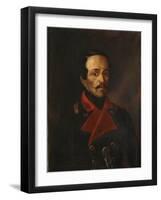 Portrait of the Poet Mikhail Lermontov (1814-184), 1854-1858-Nikolay Ivanovich Polivanov-Framed Giclee Print