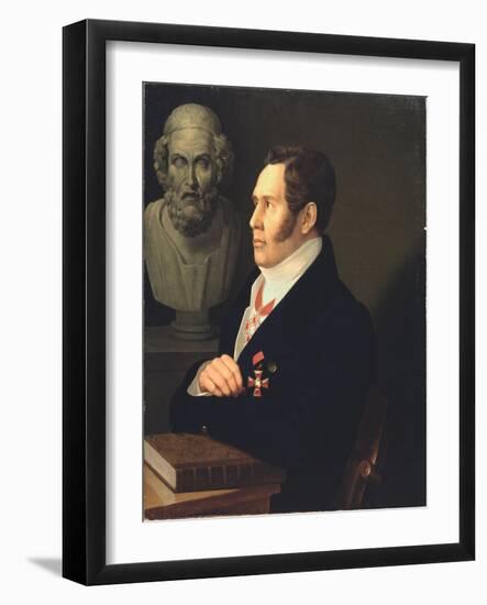 Portrait of the Poet Nikolay Gnedich (1784-183), 1839-Mikhail Prokopyevich Vishnevitsky-Framed Giclee Print