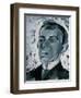 Portrait of the Poet Ossip Mandelstam (1891-1938)-Lev Aleksandrovitc Bruni-Framed Giclee Print