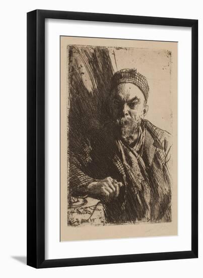 Portrait of the Poet Paul Verlaine (1844-189), 1895-Anders Leonard Zorn-Framed Giclee Print