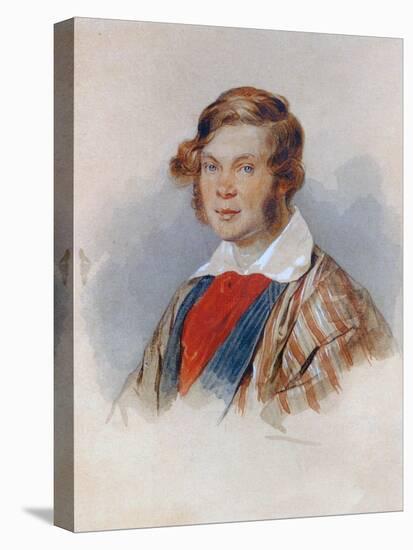 Portrait of the Poet Prince Pyotr A. Vyazemsky (1792-187), 1830s-Pyotr Fyodorovich Sokolov-Stretched Canvas