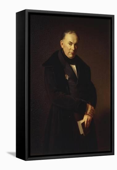 Portrait of the Poet Vasily Zhukovsky (1783-185), 1844-Ferdinand Theodor Hildebrandt-Framed Stretched Canvas