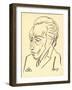 Portrait of the Poet Velimir Khlebnikov (1885-192), 1913-Nikolai Ivanovich Kulbin-Framed Giclee Print