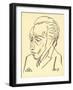 Portrait of the Poet Velimir Khlebnikov (1885-192), 1913-Nikolai Ivanovich Kulbin-Framed Giclee Print