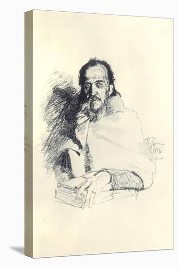 Portrait of the Poet Yakov Polonsky (1820-189), 1896-Ilya Yefimovich Repin-Stretched Canvas