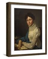 Portrait of the Poetess Anna Bunina (1774-182), 1825-Mikhail Prokopyevich Vishnevitsky-Framed Giclee Print