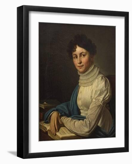 Portrait of the Poetess Anna Bunina (1774-182), 1825-Mikhail Prokopyevich Vishnevitsky-Framed Giclee Print