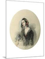 Portrait of the Poetess Yevdokiya Rostopchina, (1811-185), 1846-Pyotr Fyodorovich Sokolov-Mounted Giclee Print