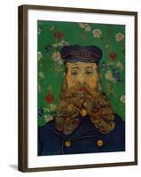 Portrait of the Postman Joseph Roulin, c.1889-Vincent van Gogh-Framed Premium Giclee Print