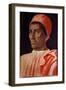 Portrait of the Priest Carlo Di Cosimo De'medici, 1466 (Tempera on Wood)-Andrea Mantegna-Framed Giclee Print