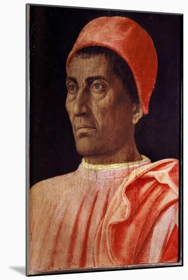 Portrait of the Priest Carlo Di Cosimo De'medici, 1466 (Tempera on Wood)-Andrea Mantegna-Mounted Giclee Print