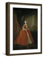 Portrait of the Princess Maria Amalia of Saxony in Polish Costume, 1738-Louis de Silvestre-Framed Giclee Print