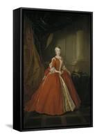 Portrait of the Princess Maria Amalia of Saxony in Polish Costume, 1738-Louis de Silvestre-Framed Stretched Canvas