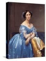 Portrait of the Princesse De Broglie, 1853-Jean-Auguste-Dominique Ingres-Stretched Canvas