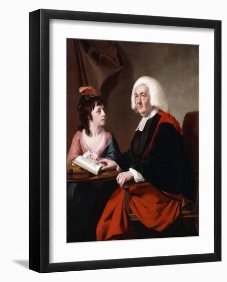 Portrait of the Rev.Thoms Wilson D.D. and His Adopted Daughter, Miss Catherine Macauley-Joseph Wright-Framed Giclee Print