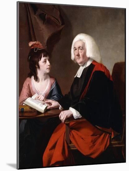 Portrait of the Rev.Thoms Wilson D.D. and His Adopted Daughter, Miss Catherine Macauley-Joseph Wright-Mounted Giclee Print